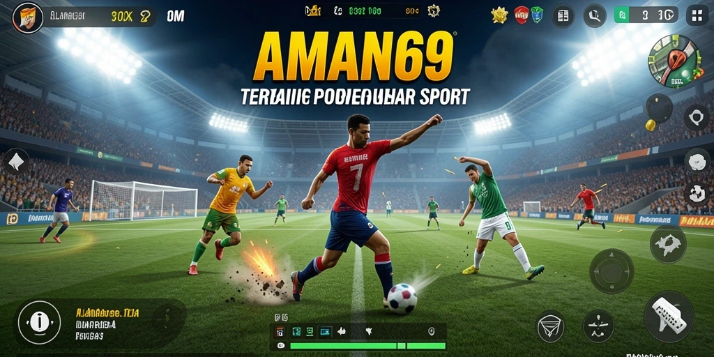 Screenshot utama AMAN69 yang menunjukkan gameplay olahraga yang menakjubkan.