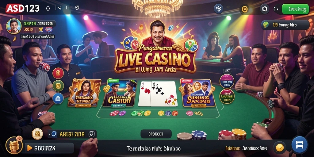 Tampilan gameplay Live Casino yang seru dan interaktif di ASD123.