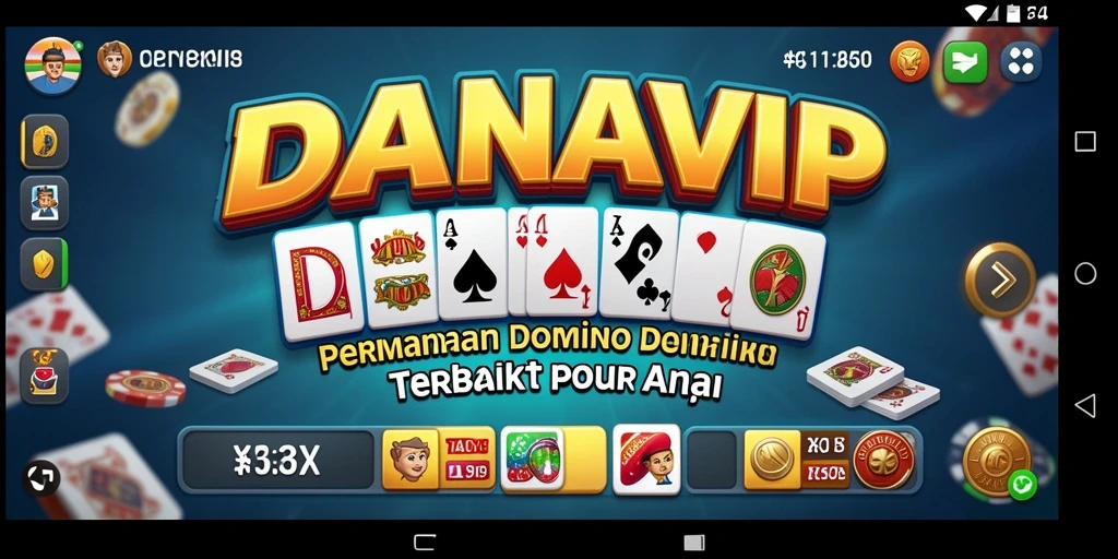Tampilan permainan domino yang menarik dan interaktif.