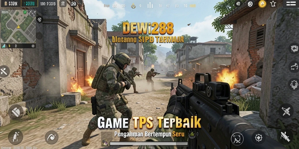 Tangkapan layar gameplay seru DEWI288 dalam aksi TPS.