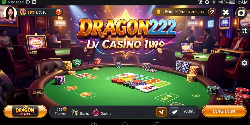 Tampilan gameplay Live Casino DRAGON222 yang mendebarkan dan interaktif.