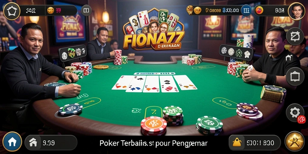 Tampilan gameplay Poker yang menarik dan interaktif di FIONA77.