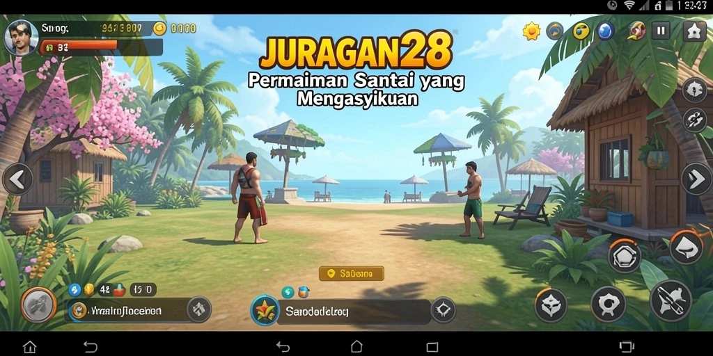 Tangkapan layar utama JURAGAN28 menunjukkan gameplay yang santai dan mengasyikkan.