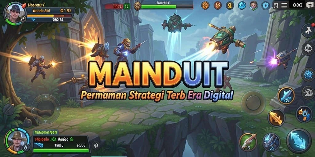 Tampilan gameplay menarik dalam MAINDUIT dengan pertempuran strategi yang mendebarkan.