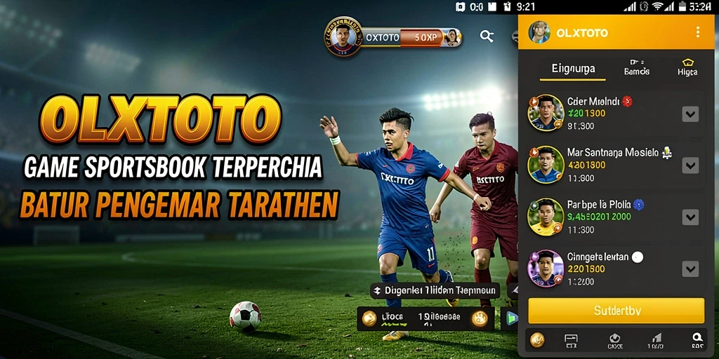 Tangkapan layar OLXTOTO menampilkan antarmuka Sportsbook yang menarik dan informatif.