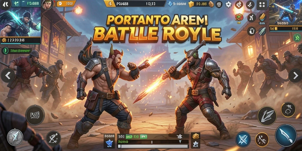 Gameplay seru di arena Battle Royale POA88.