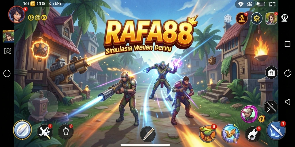 Tampilan gameplay RAFA88 menunjukkan interaksi dinamis antar karakter.