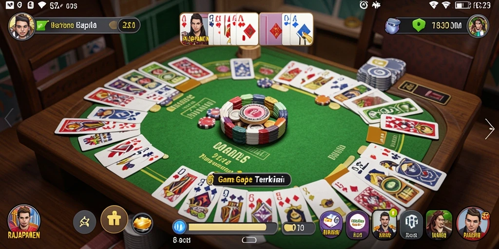 Screenshot RAJAPANEN menampilkan gameplay seru Gaple.
