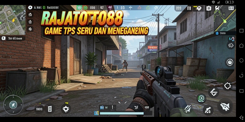 Tampilan gameplay seru dalam RAJATOTO88 dengan aksi TPS yang mendebarkan.