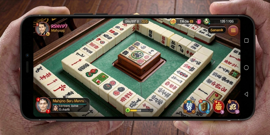 Tampilan gameplay unik dari RSNVIP7 yang menampilkan keseruan Mahjong.